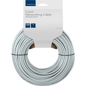 Insignia™ - NS-PNW76C0 150' Cat-6 Ethernet Cable - Gray